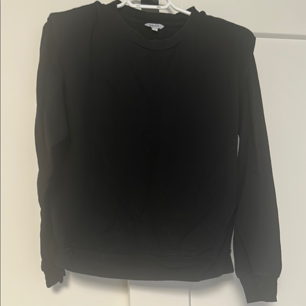 Women’s Black Sweatshirt with shoulder pads